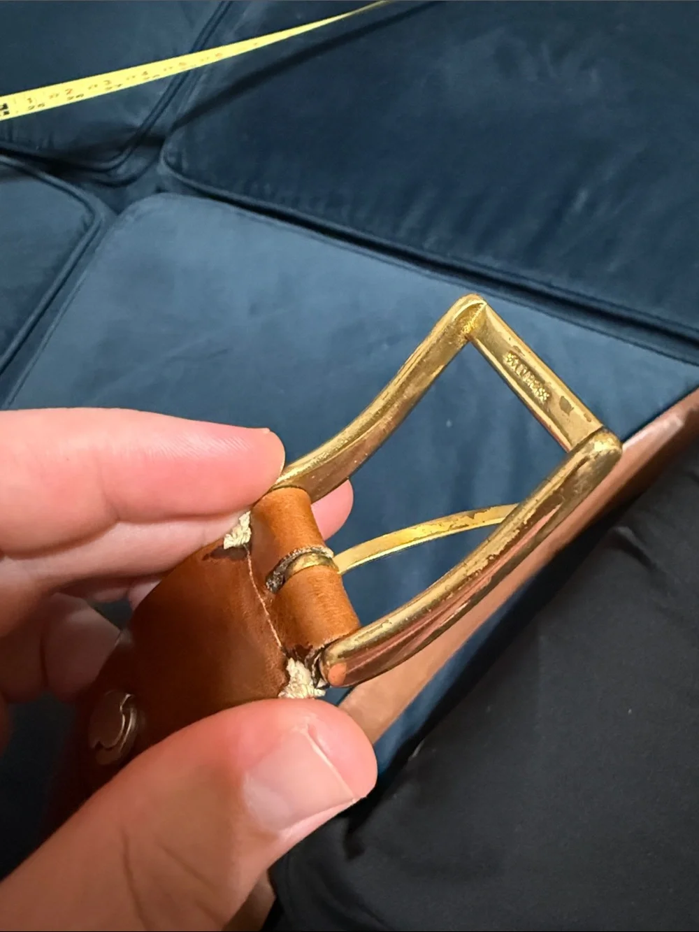 Allen Edmonds Braided Cognac Leather Belt with replacement buckle see pictures!